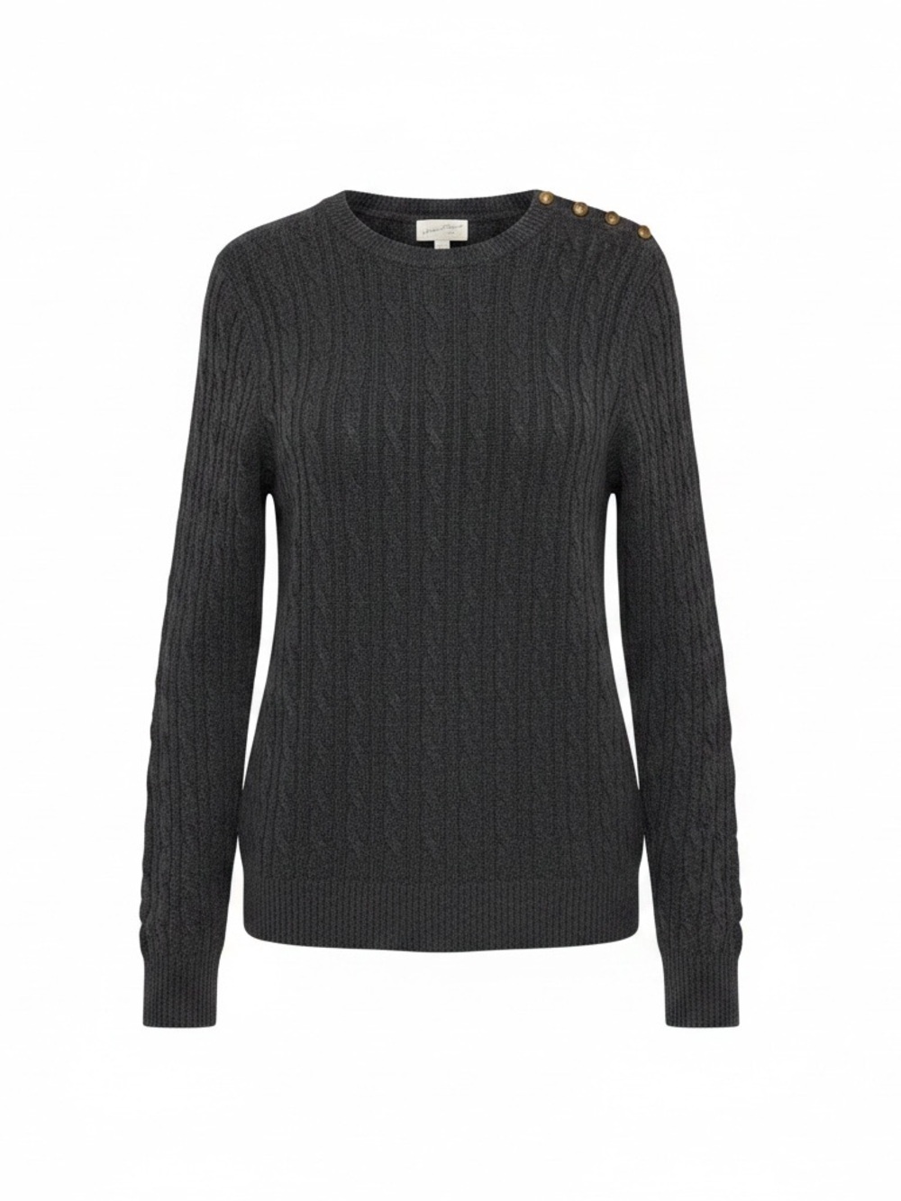 Universal Thread Sweater Womens Medium Gray Button Shoulder Knit NWT